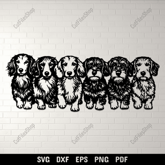 Dachshund SVG DXF EPS PNG for laser cutting, CNC and plasma