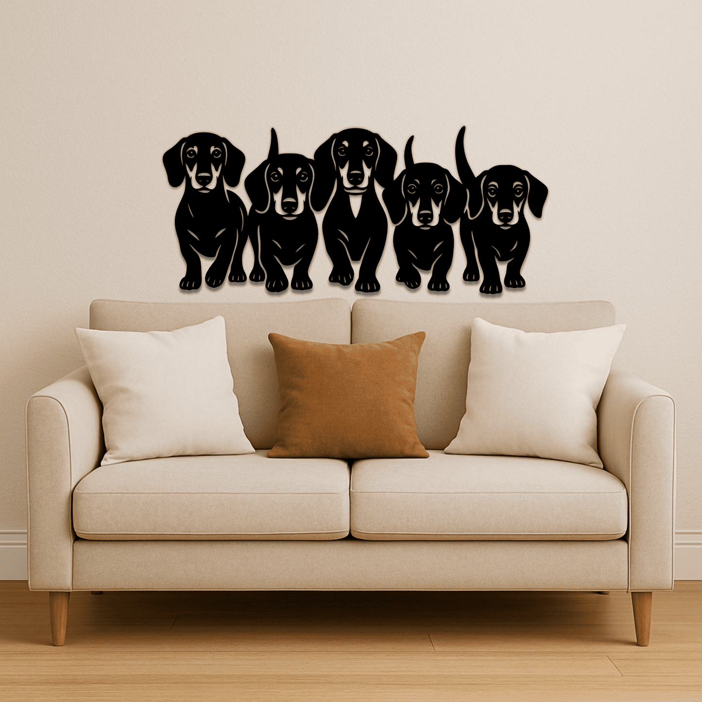 Cute dachshund pack dog SVG DXF PDF