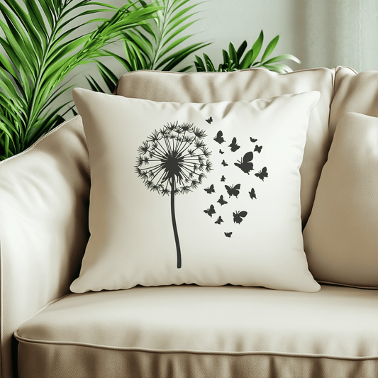 Floral dandelion laser cut vector artwork