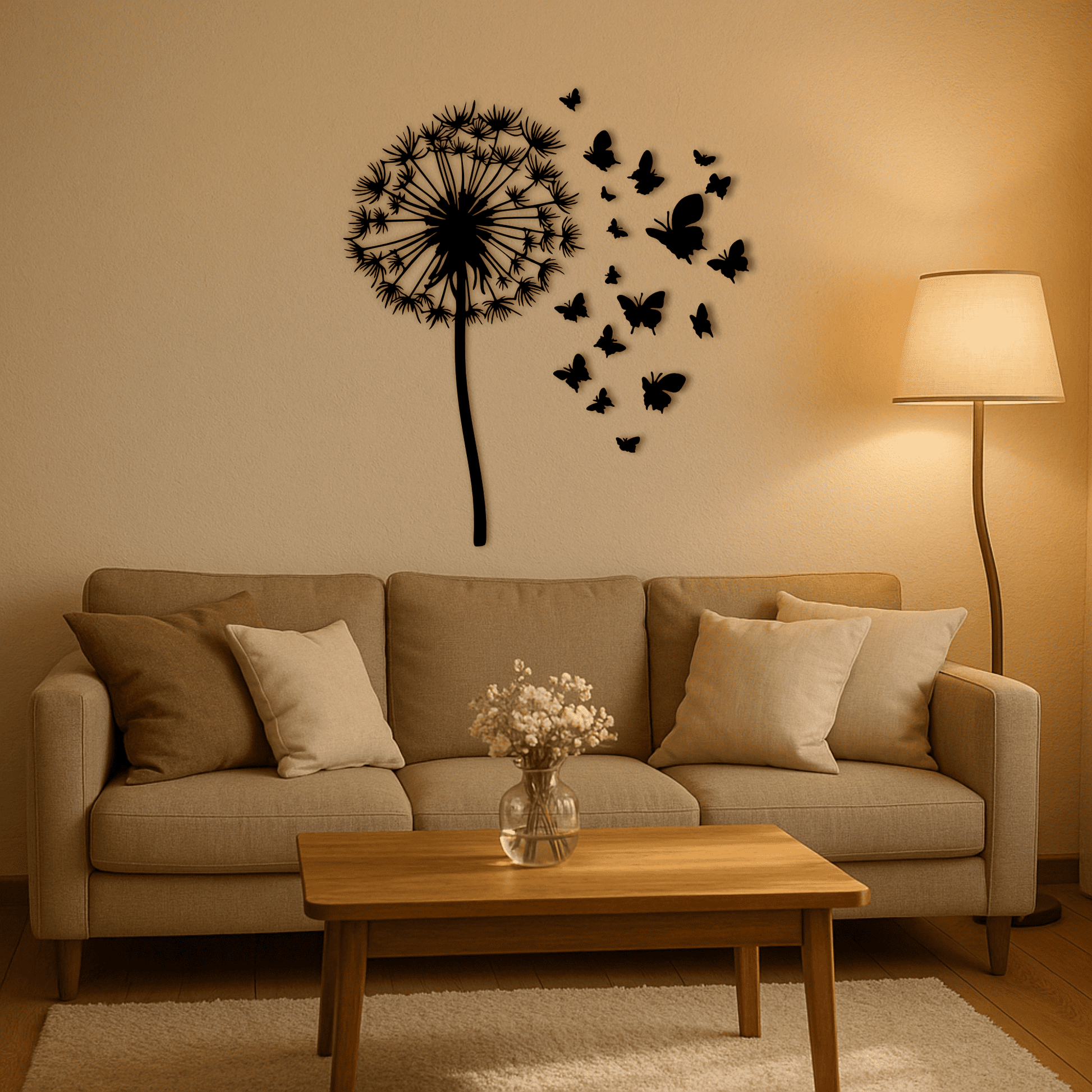 Dandelion CNC cut file wall decor
