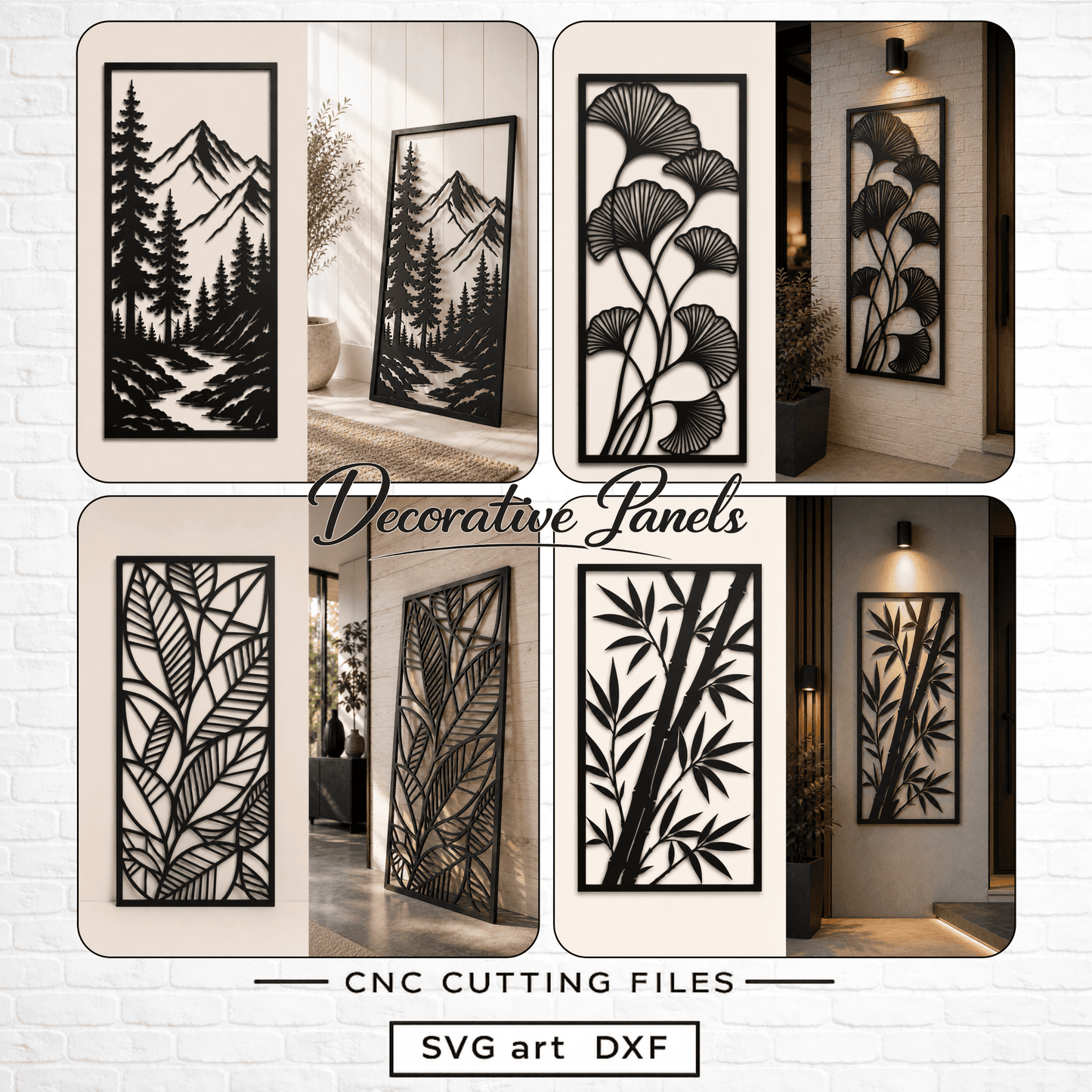 CNC decorative panel collection for wall decor projects