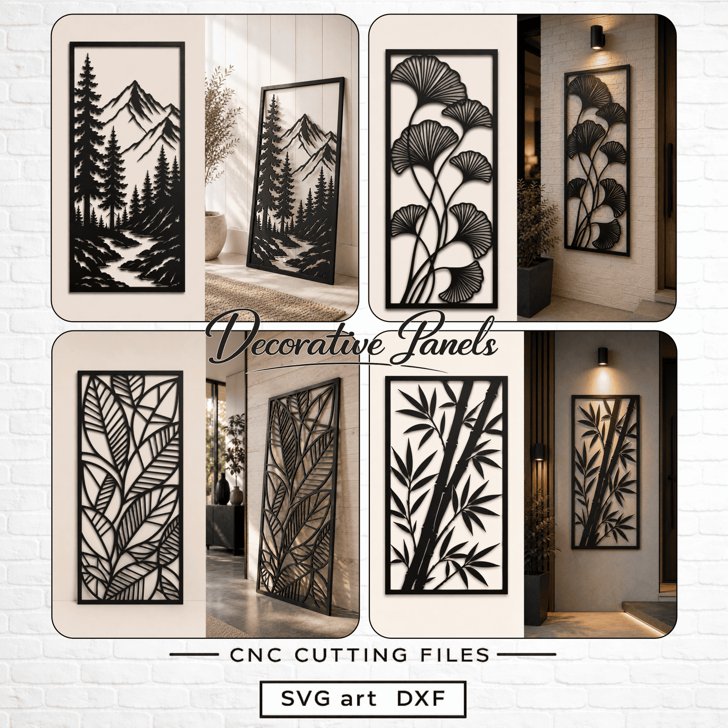 CNC decorative panel collection for wall decor projects