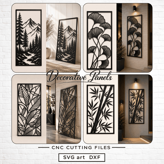 CNC decorative panel collection for wall decor projects