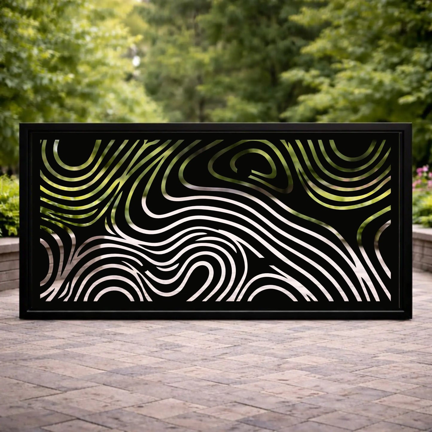 Modern decorative wall panel collection suitable for laser cut wood and metal artwork