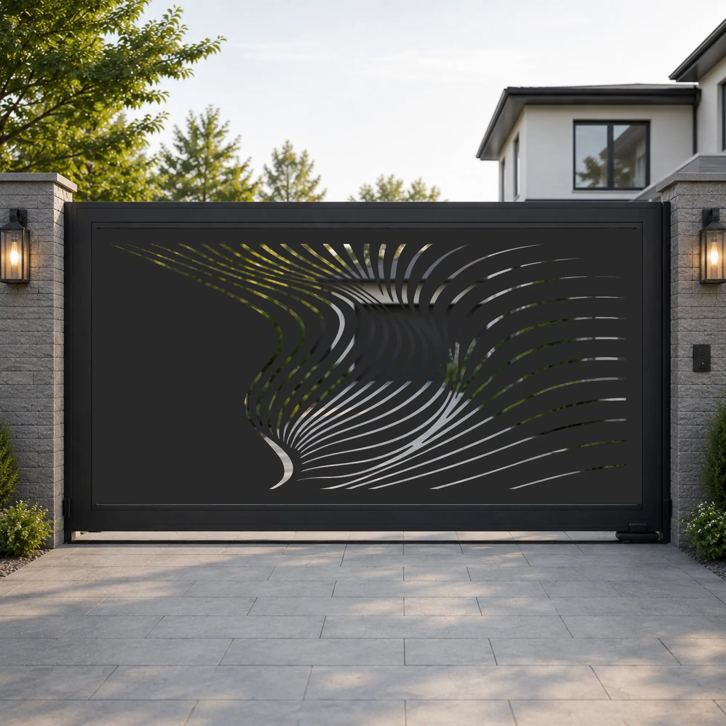 Decorative fence panel SVG and DXF files for CNC plasma cutting and laser cut metal fabrication projects