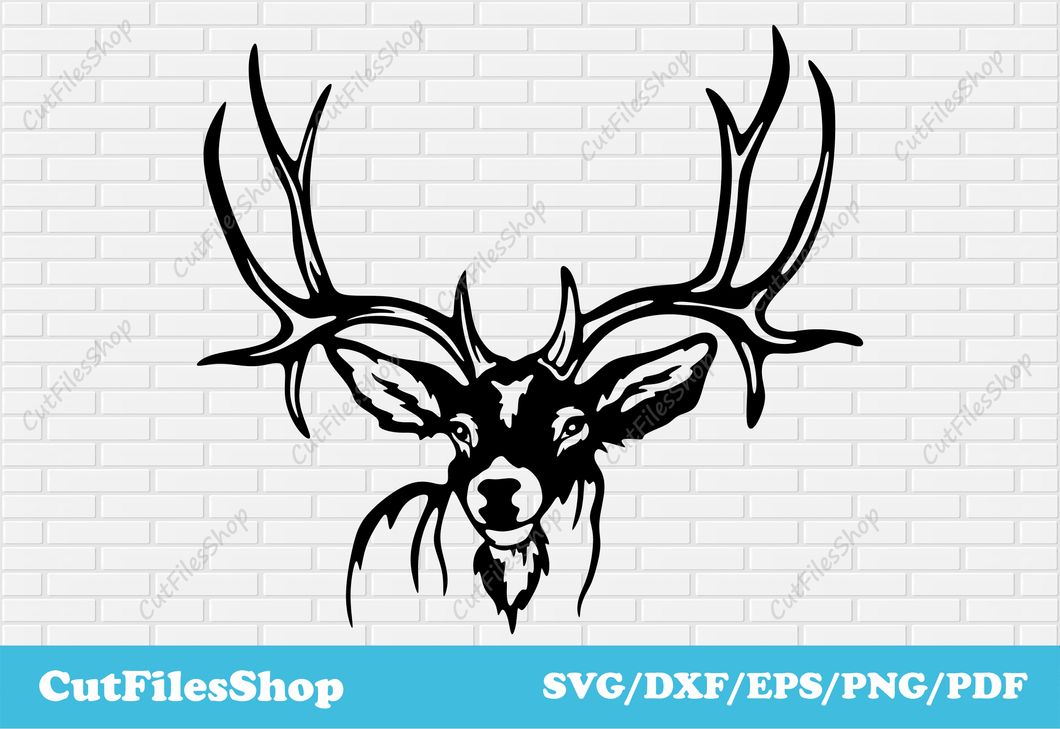 Deer dxf for Plasma Cutting, DXF for CNC, Deer For Cricut, Animals Decor making dxf, Craft Cnc files, deer decor dxf, animals cnc decor, metal dxf files, animals art dxf, jpg to dxf, photo to dxf, svg animals for cricut, dxf files from photo