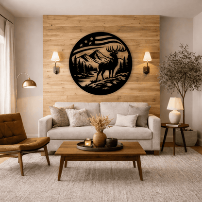 Wildlife deer SVG PNG for CNC metal wall art decor