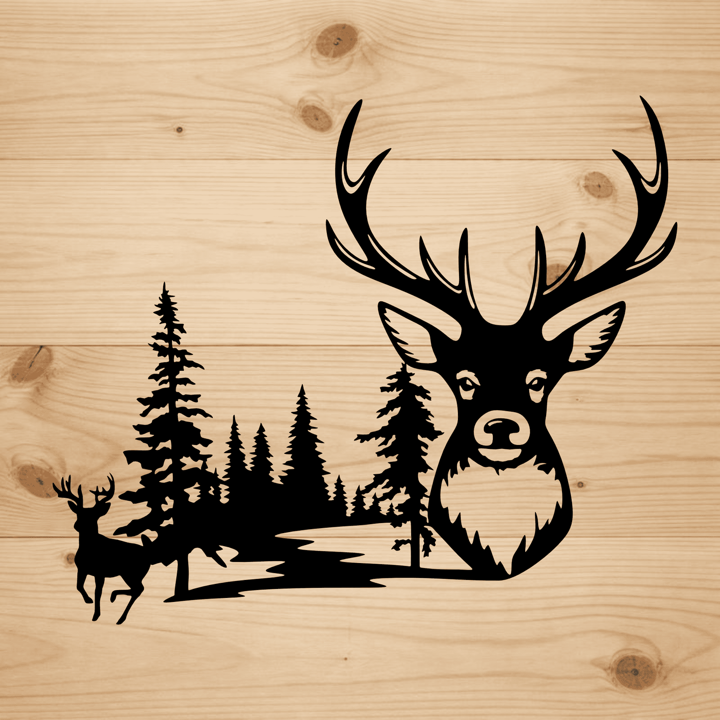 Deer dxf for cnc laser