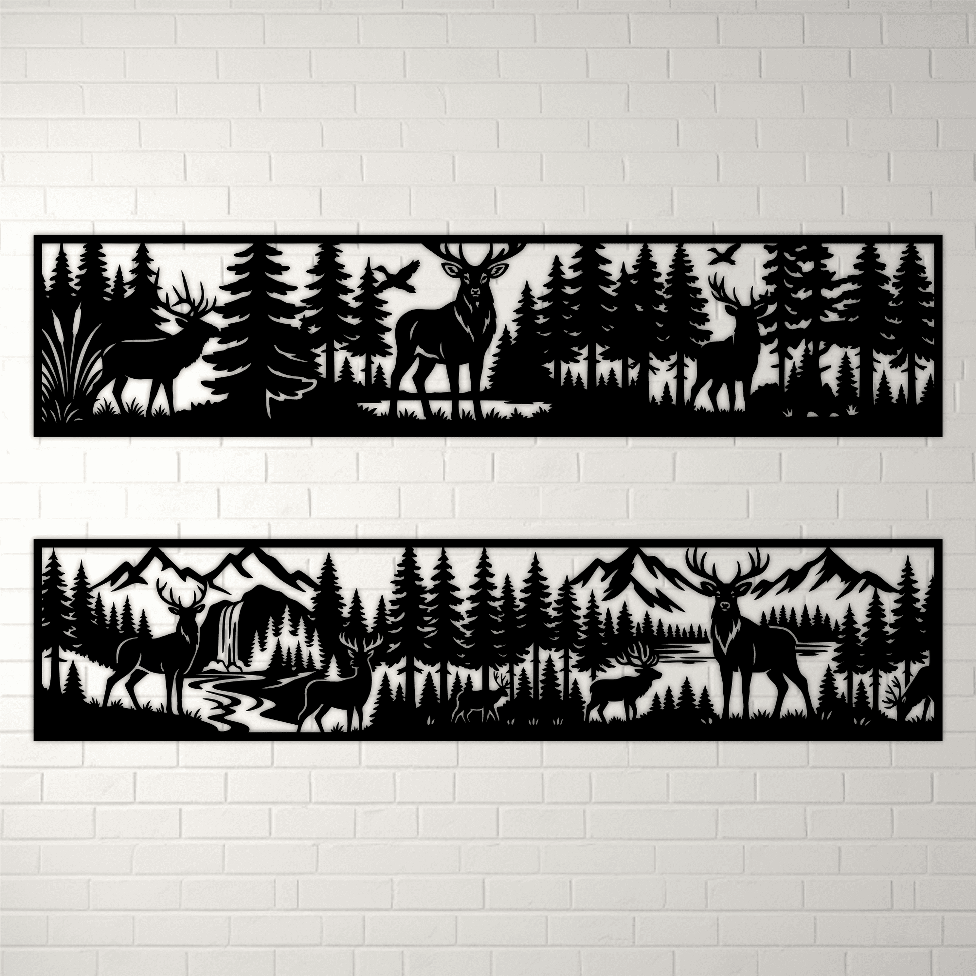 Deer forest cut file collection for wood and metal decor