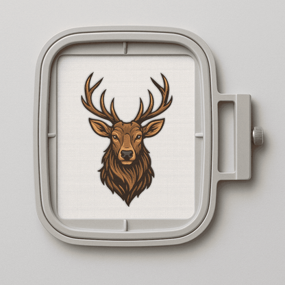 Deer Head Embroidery machine design, Dst Jef Exp Xxx Vp3 Hus files