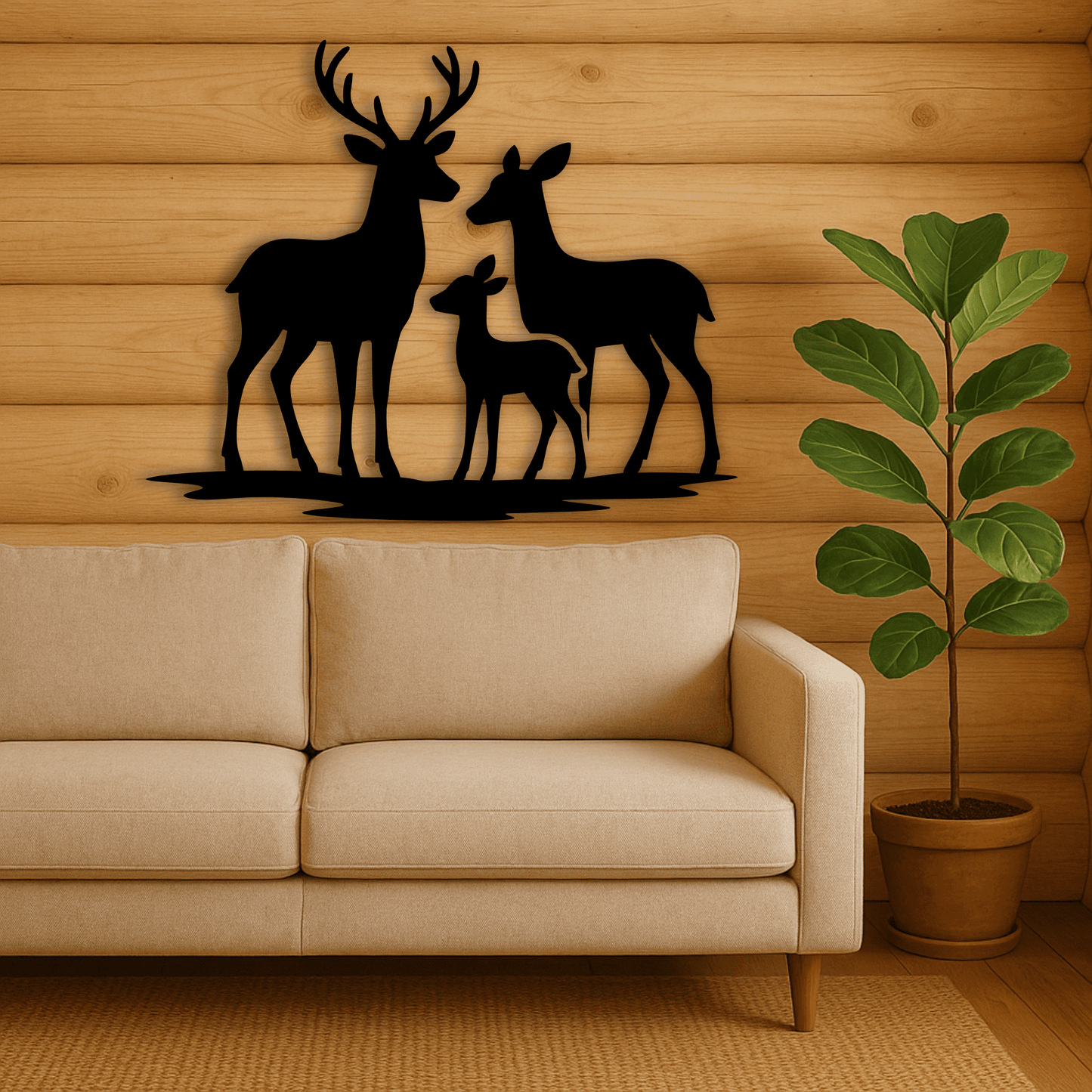Deer welcome sign SVG PNG for CNC plasma and rustic wall art