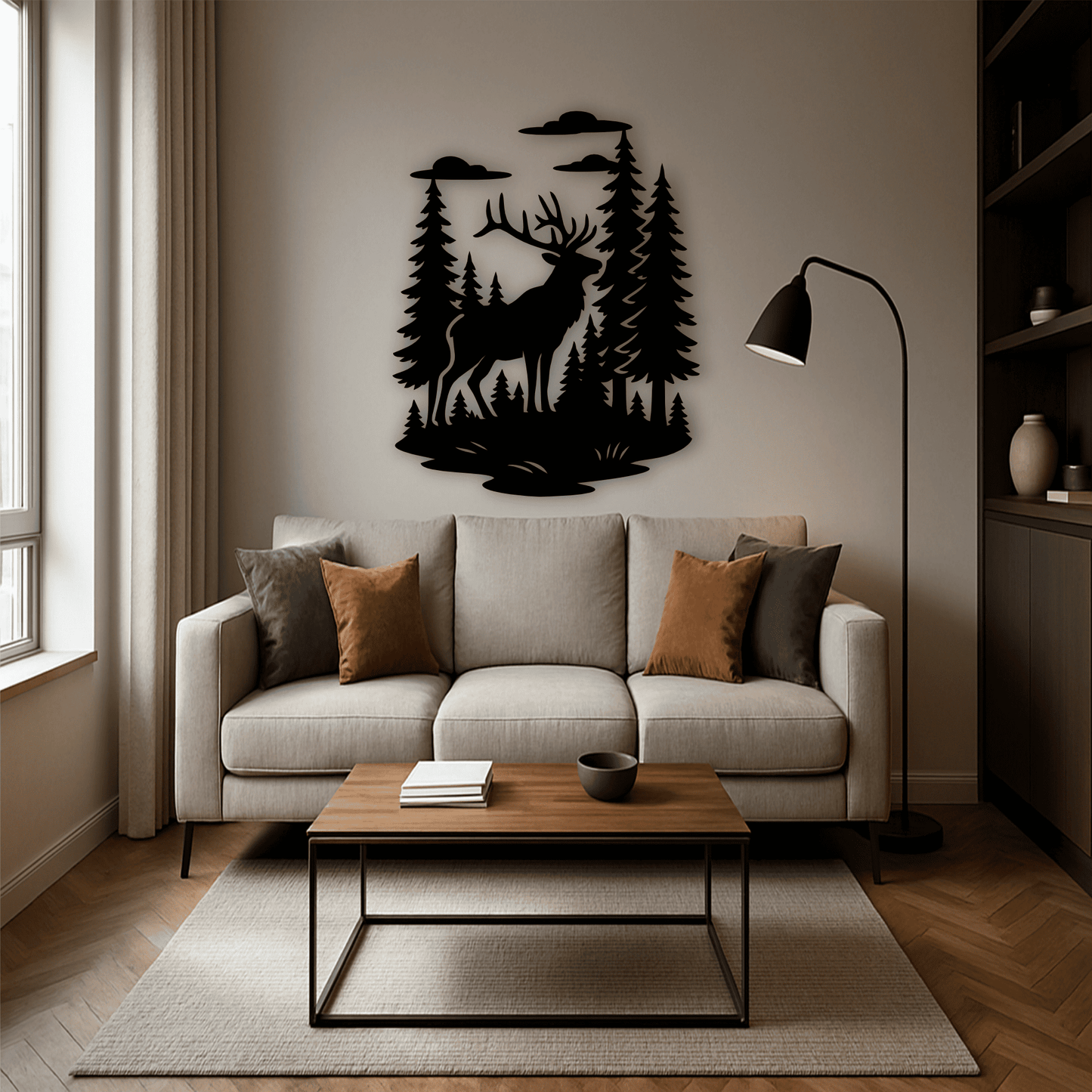 Woodland deer design SVG EPS for Cricut, sublimation and crafts