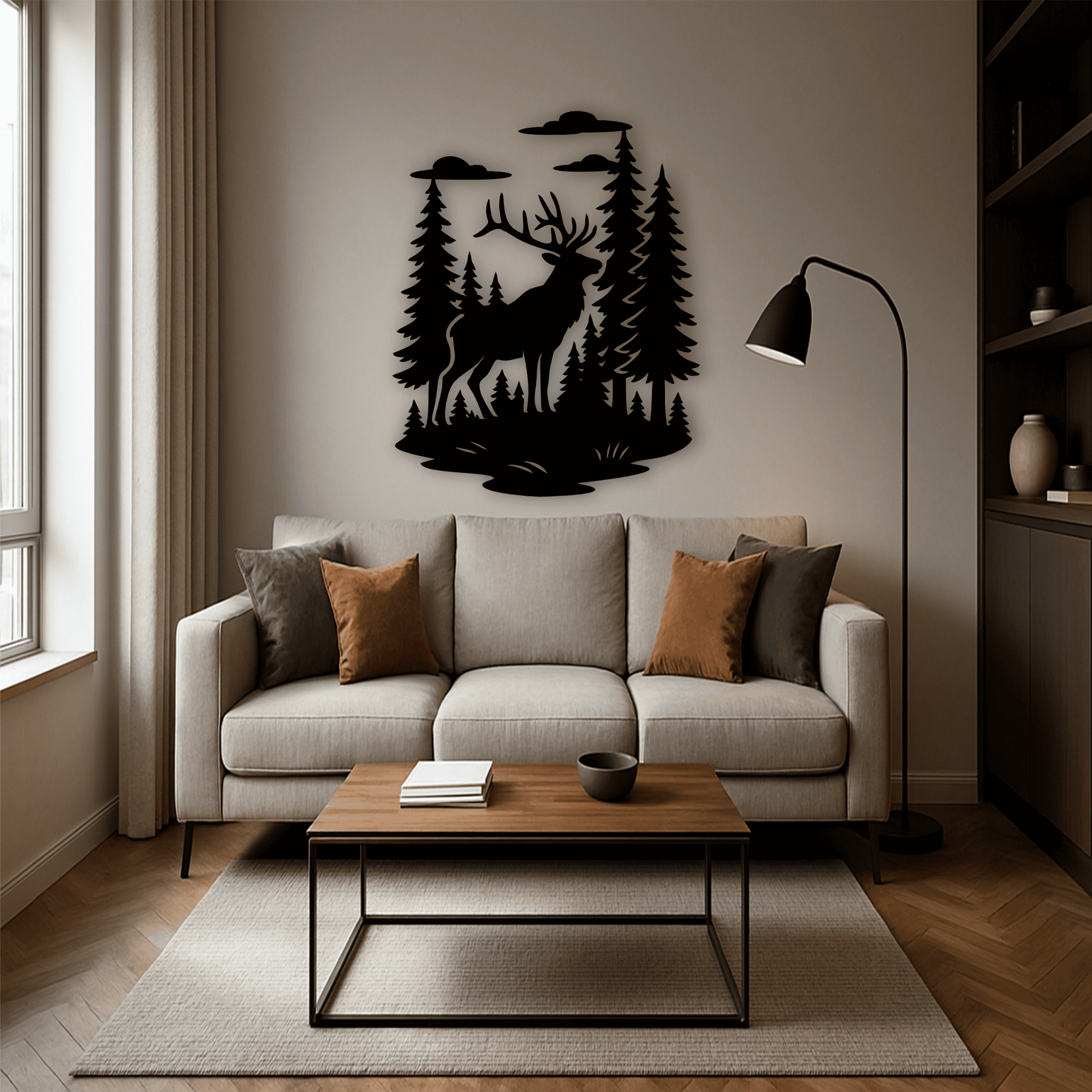 Woodland deer design SVG EPS for Cricut, sublimation and crafts