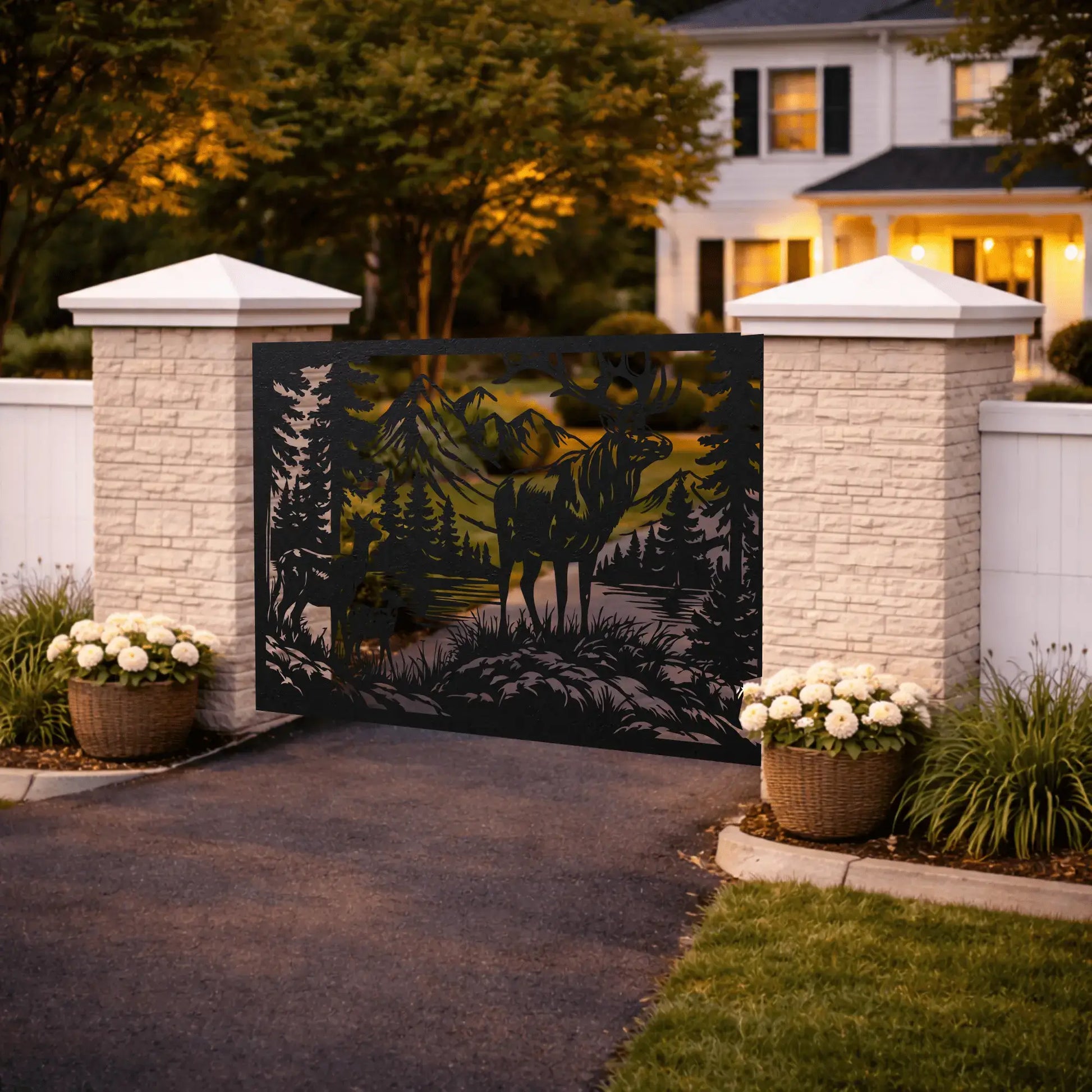 Wildlife ranch gate laser cut template