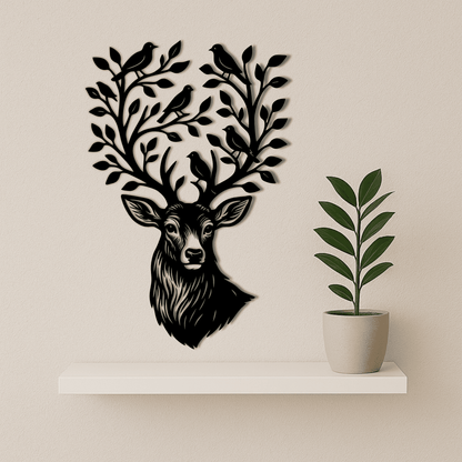Deer CNC cut file wall decor