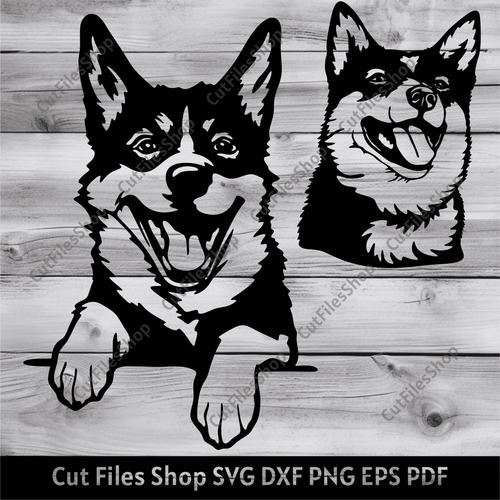 Dingo svg, dog for Cricut, Peeking Dog dxf for laser cut, Download Cnc cutting files, how to use svg files for cricut, peeking dogs svg, scanncut svg files, cnc files for wood