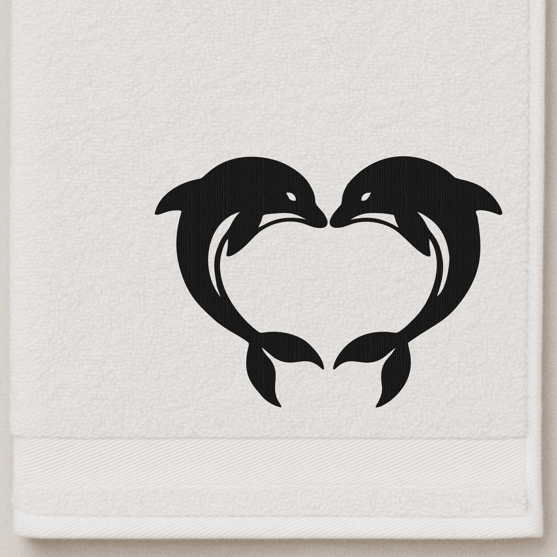 Dolphin heart SVG for CNC cutting
