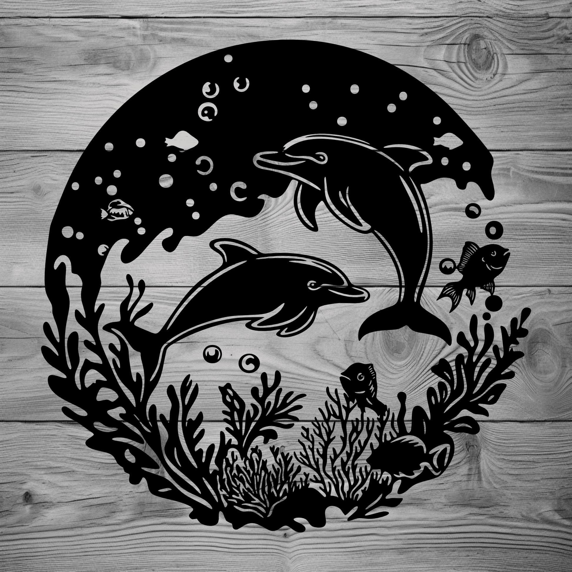 Marine life laser cut wall decor