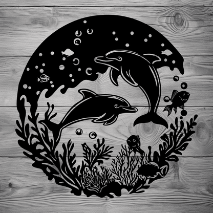 Marine life laser cut wall decor