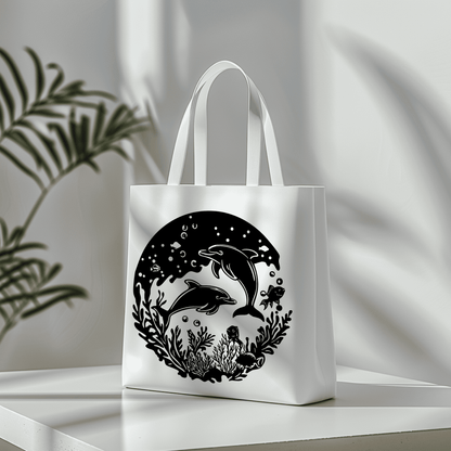 Ocean scene dolphin cut file