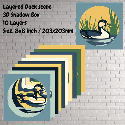Eider Duck 3D SVG Bundle for Cricut | DXF for CNC, Silhouette