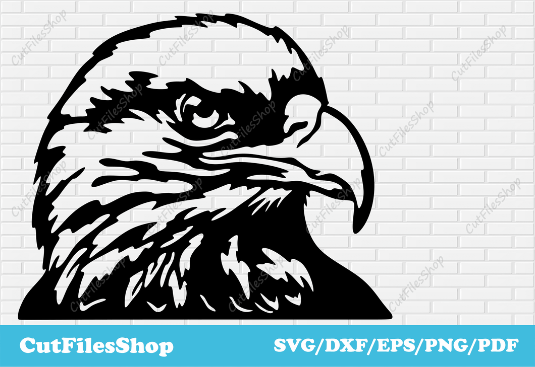 Eagle SVG cut file for Cricut, Png For Sublimation, T-shirt print design, Eagle DXF for Laser, Plasma Cutting Eagle, CNC Art Design, birds dxf for plasma, cut files, vector store, free download dxf files, eagle png for tshirt, eagle web design, silhouette eagle