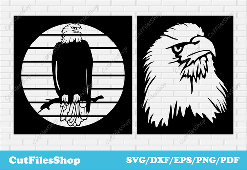 Eagles dxf for Laser cutting, Eagles for cricut, Laser Engraving, Clip Art svg, Birds for Cricut, laser svg, eagle decor dxf, nature scene dxf download, dxf for download, dxf from photo, jpeg to dxf file, svg from photo