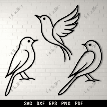 Elegant birds wall decor design