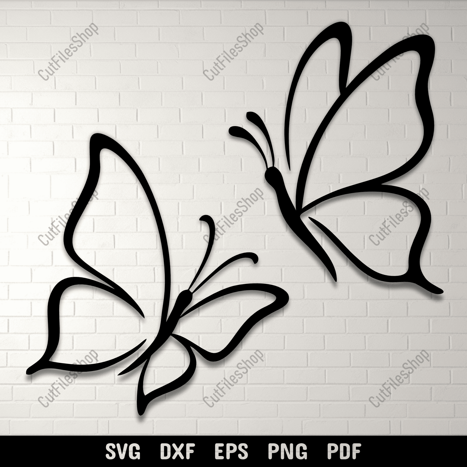 Elegant butterfly wall decor design