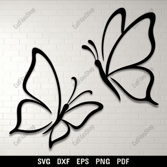 Elegant butterfly wall decor design