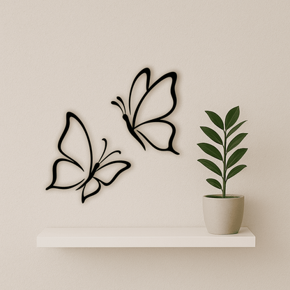 Laser cut butterfly silhouette
