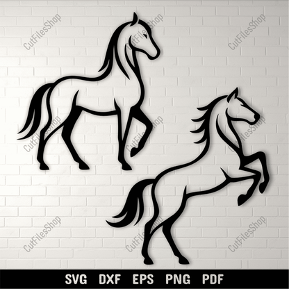 Elegant horse wall decor design