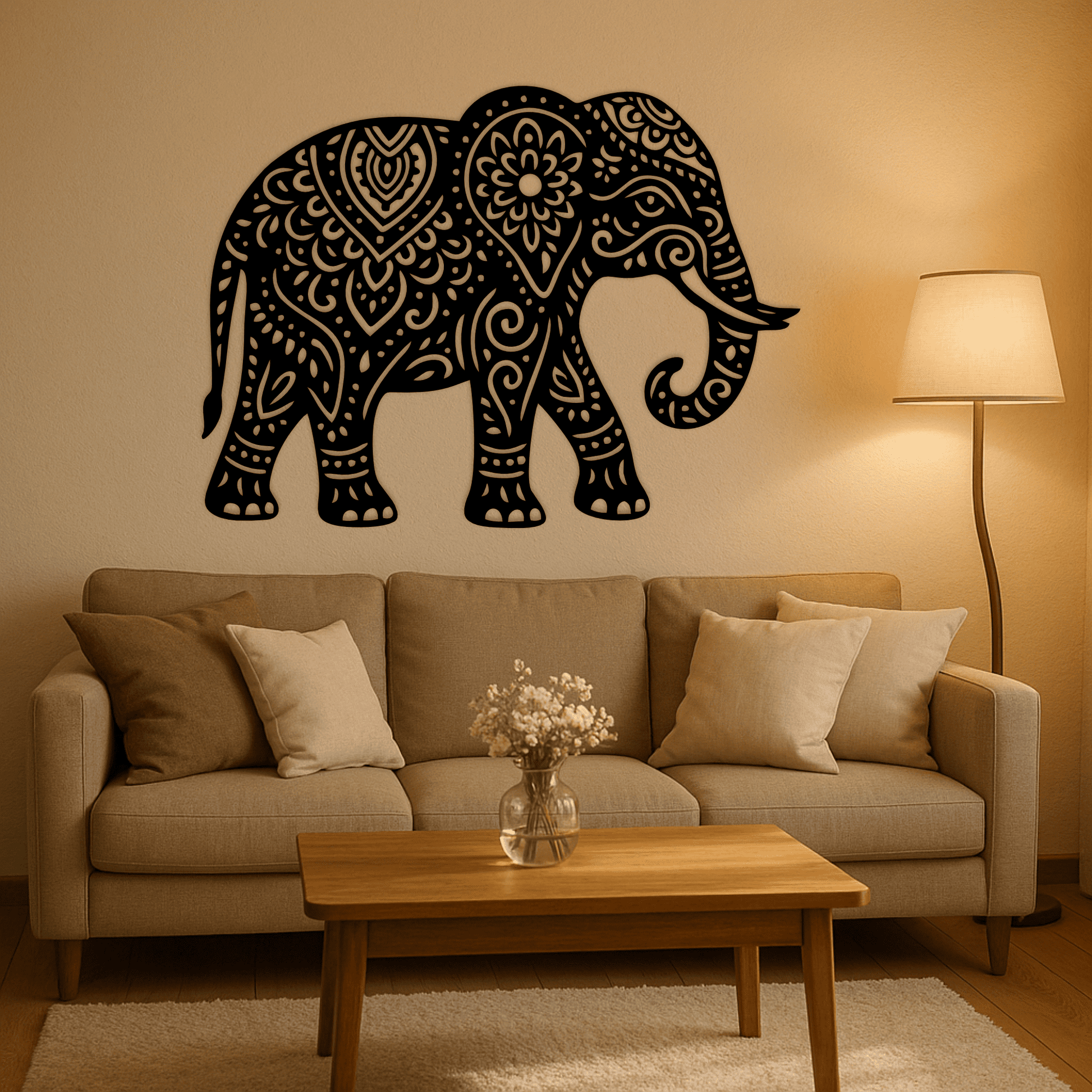 Mandala elephant vector EPS for rustic or bohemian décor