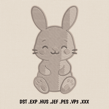 Baby bunny embroidery for kids clothing