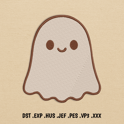 ghost embroidery design machine embroidery file
