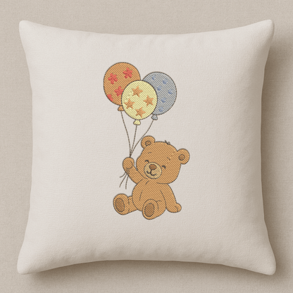 Adorable bear applique for towels, blankets, and baby apparel