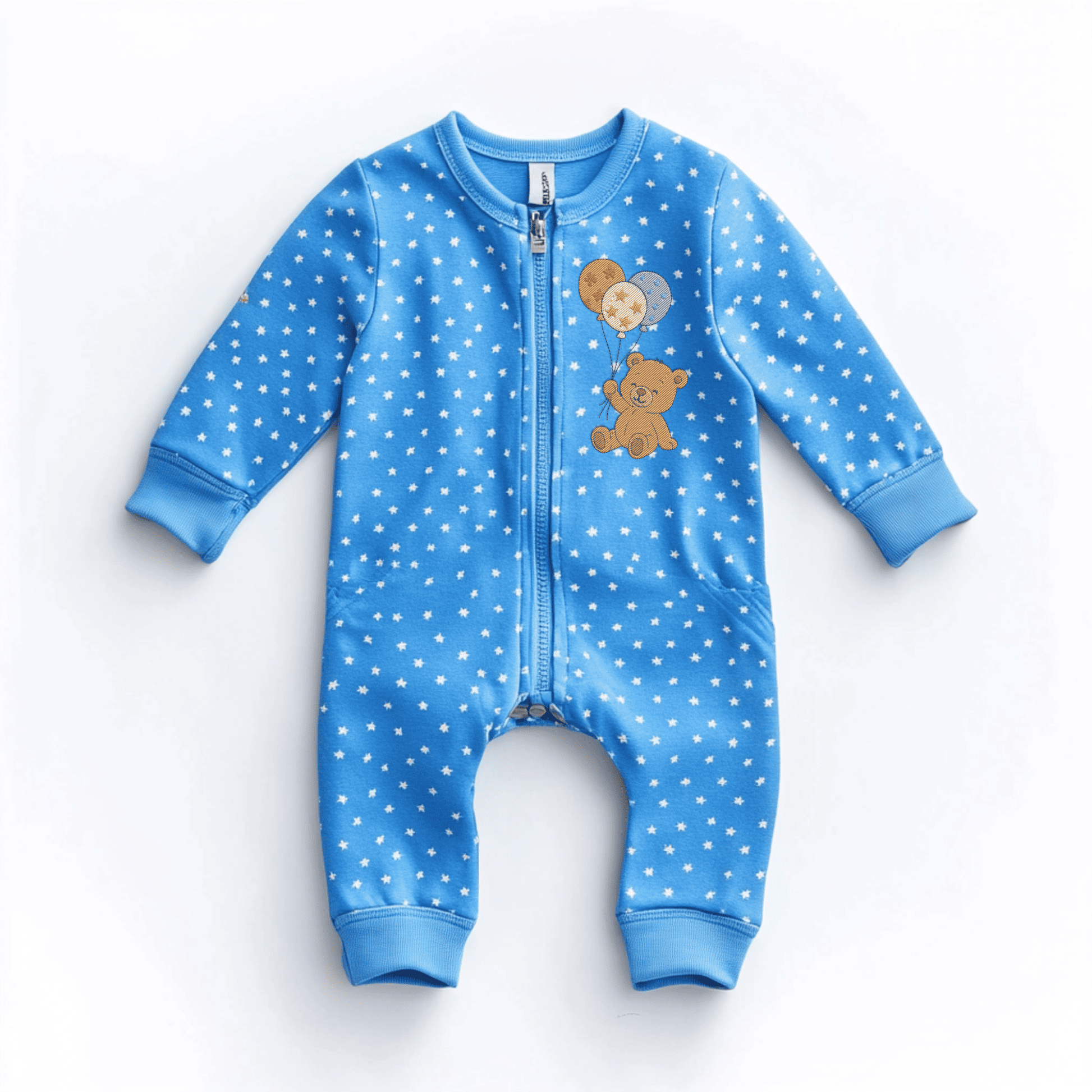 Cute animal embroidery file in multiple formats and sizes