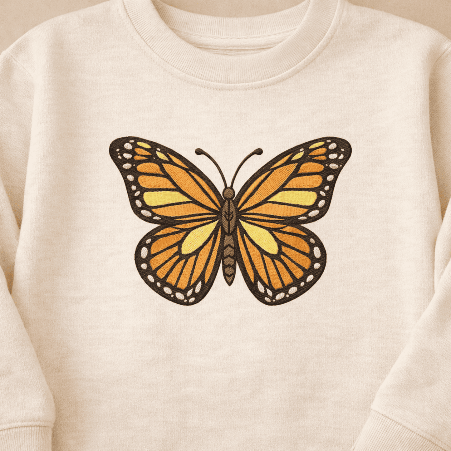 Digital butterfly embroidery file with autumn color palette, Dst Hus Jef Pes files