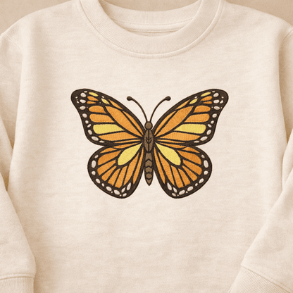 Digital butterfly embroidery file with autumn color palette, Dst Hus Jef Pes files