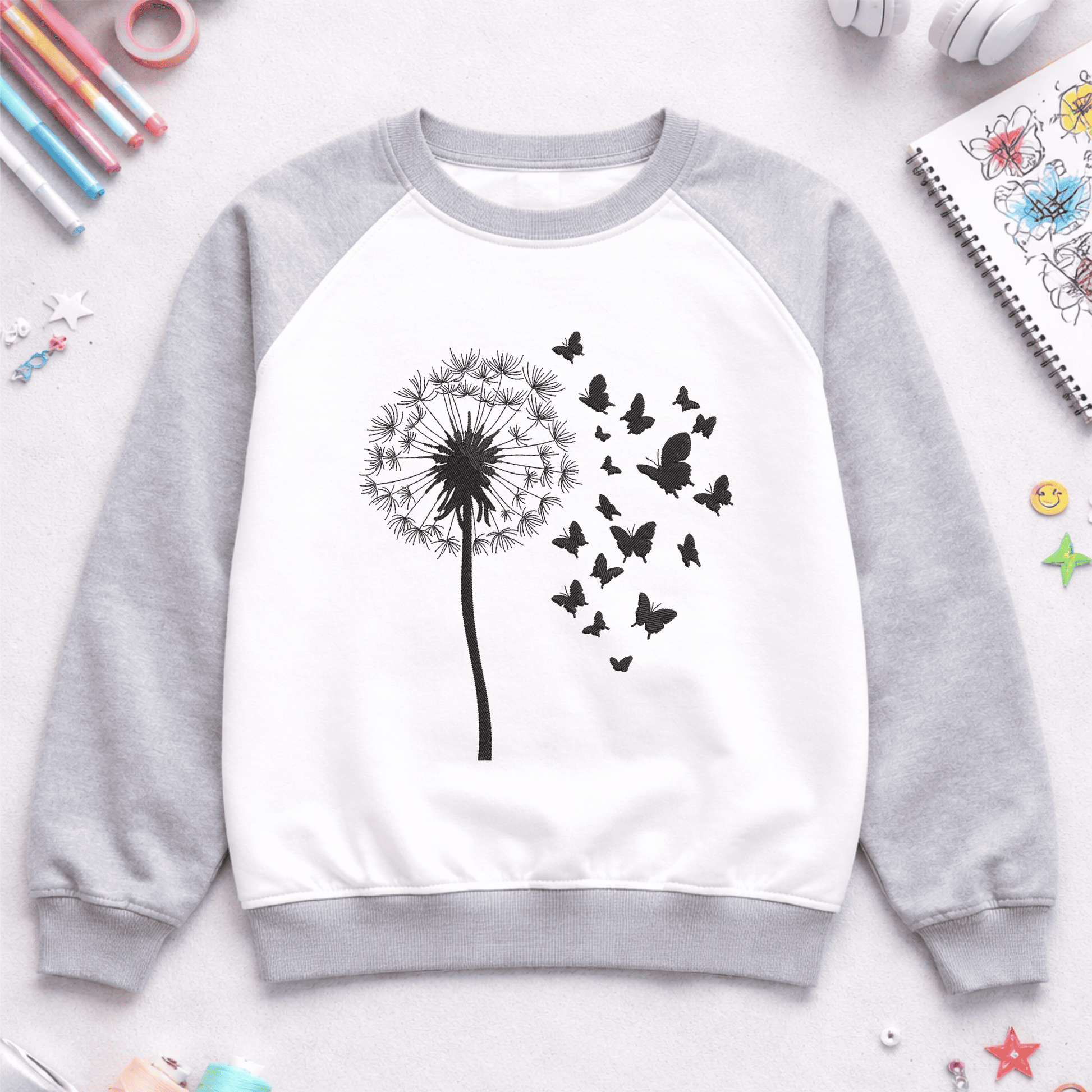 Dandelion embroidery design 