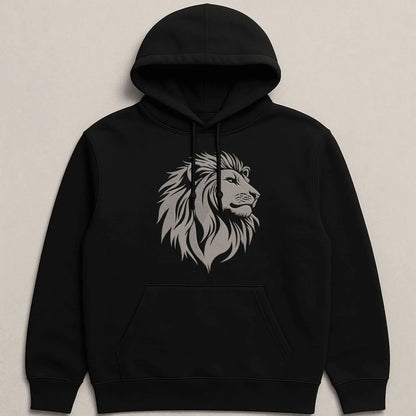 Safari inspired lion embroidery file with detailed mane texture