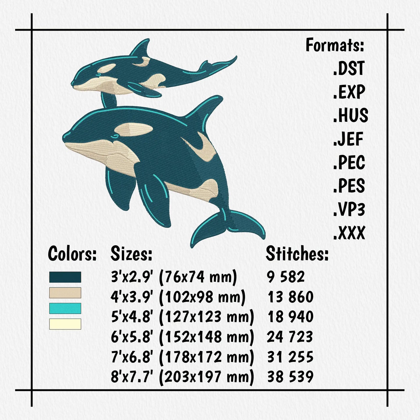 orca embroidery file for embroidery machines