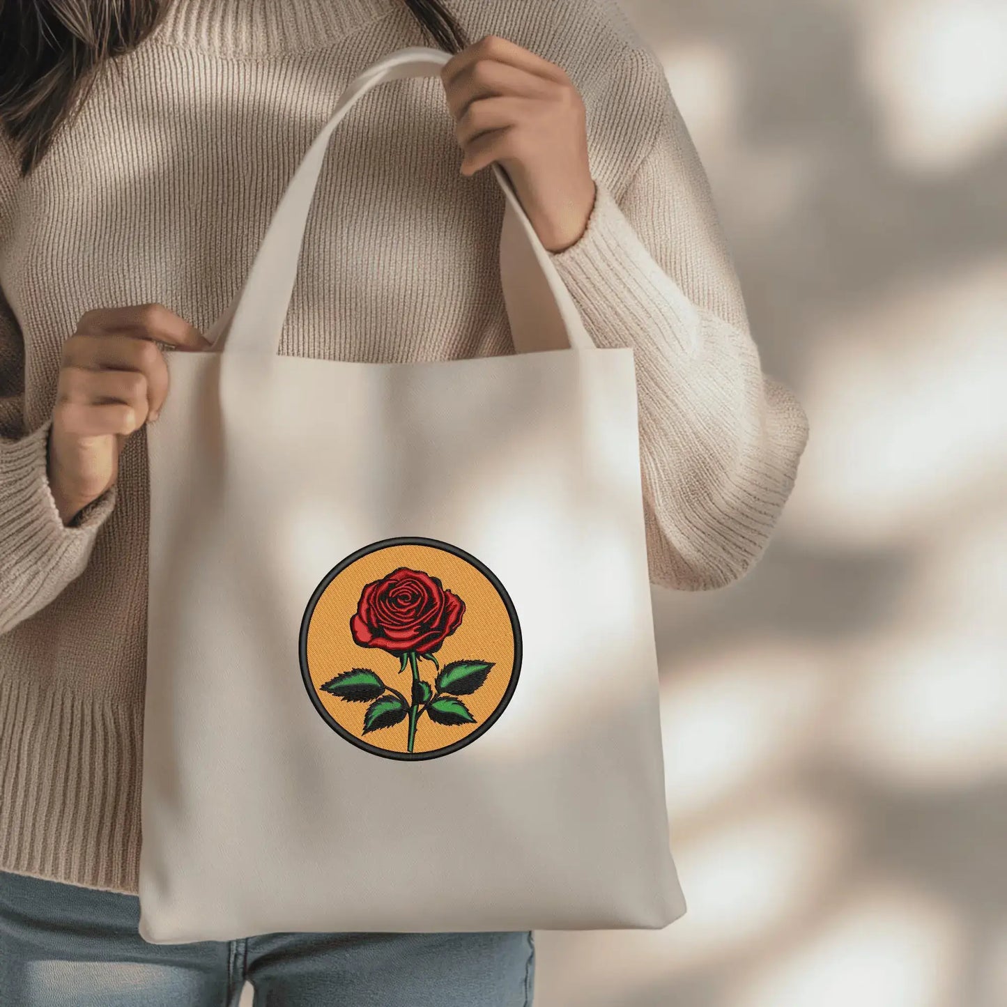 floral rose embroidery design pattern