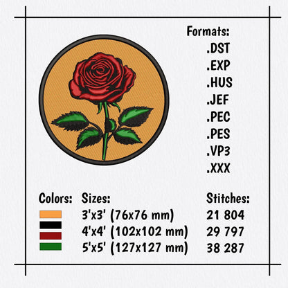 flower embroidery design pes dst jef file
