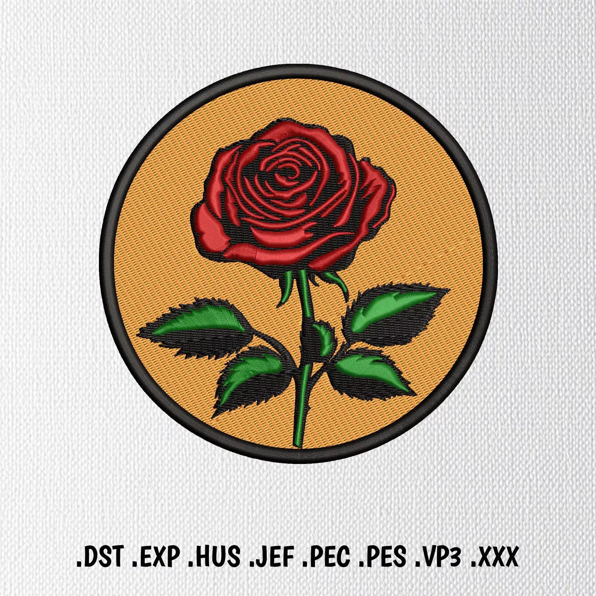 rose embroidery design machine embroidery file