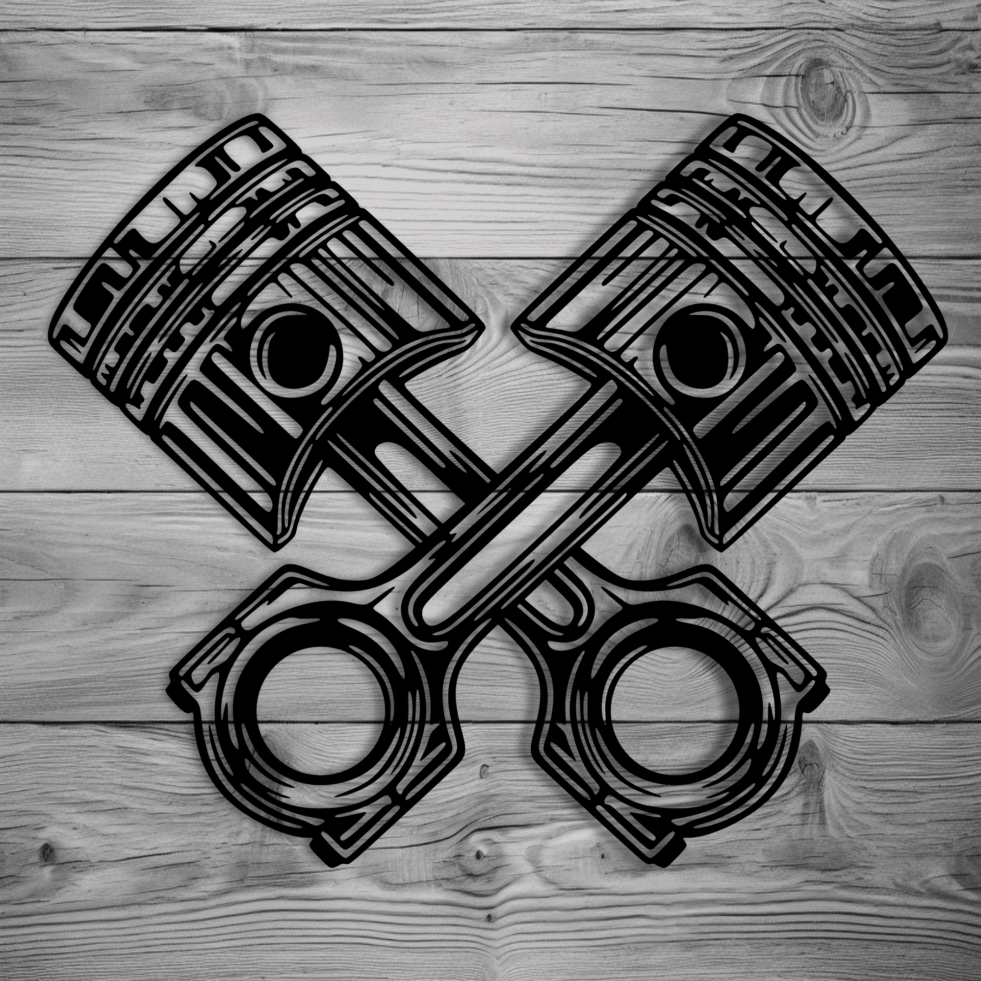 Engine Piston SVG DXF EPS | CNC Plasma Automotive File