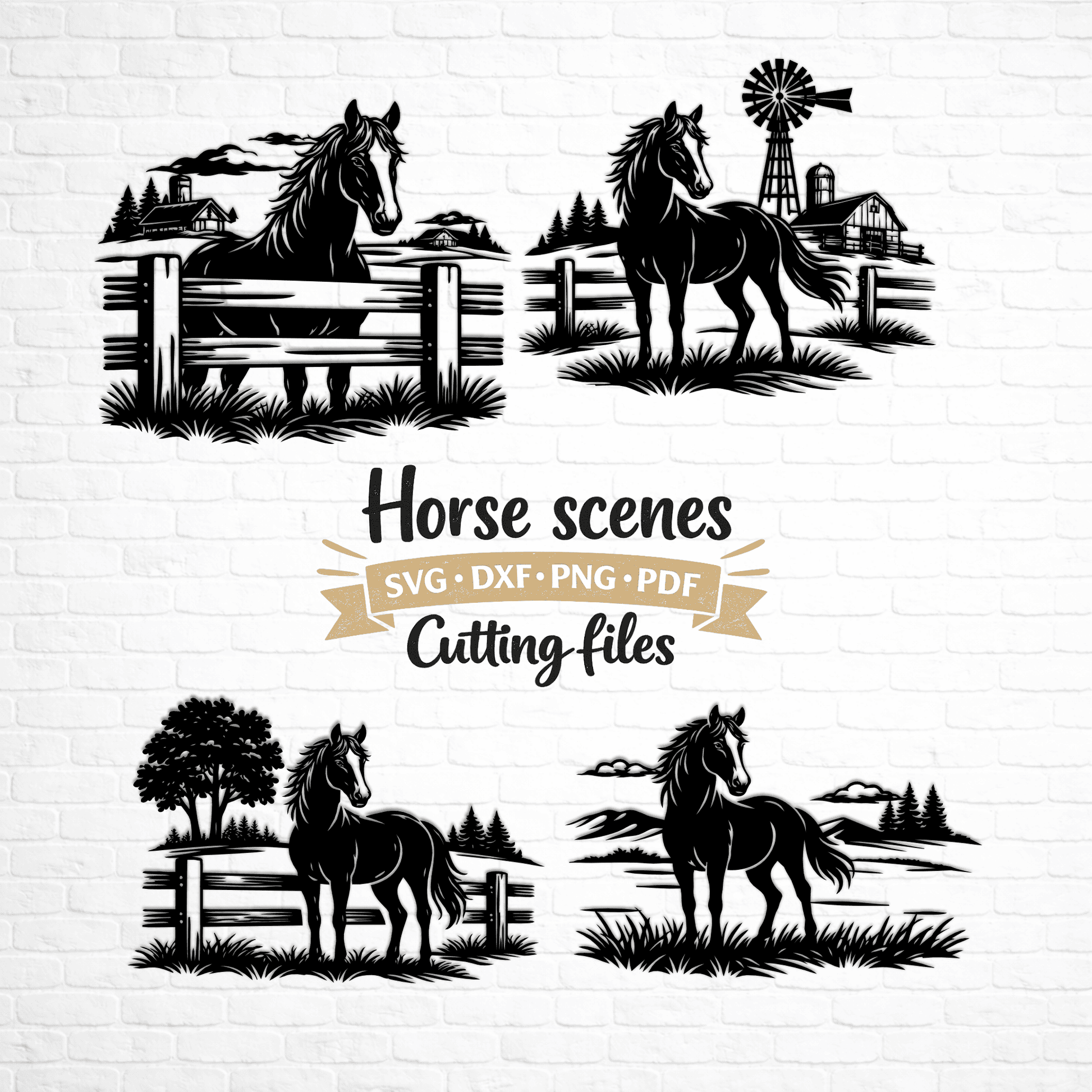 horse farm svg bundle design