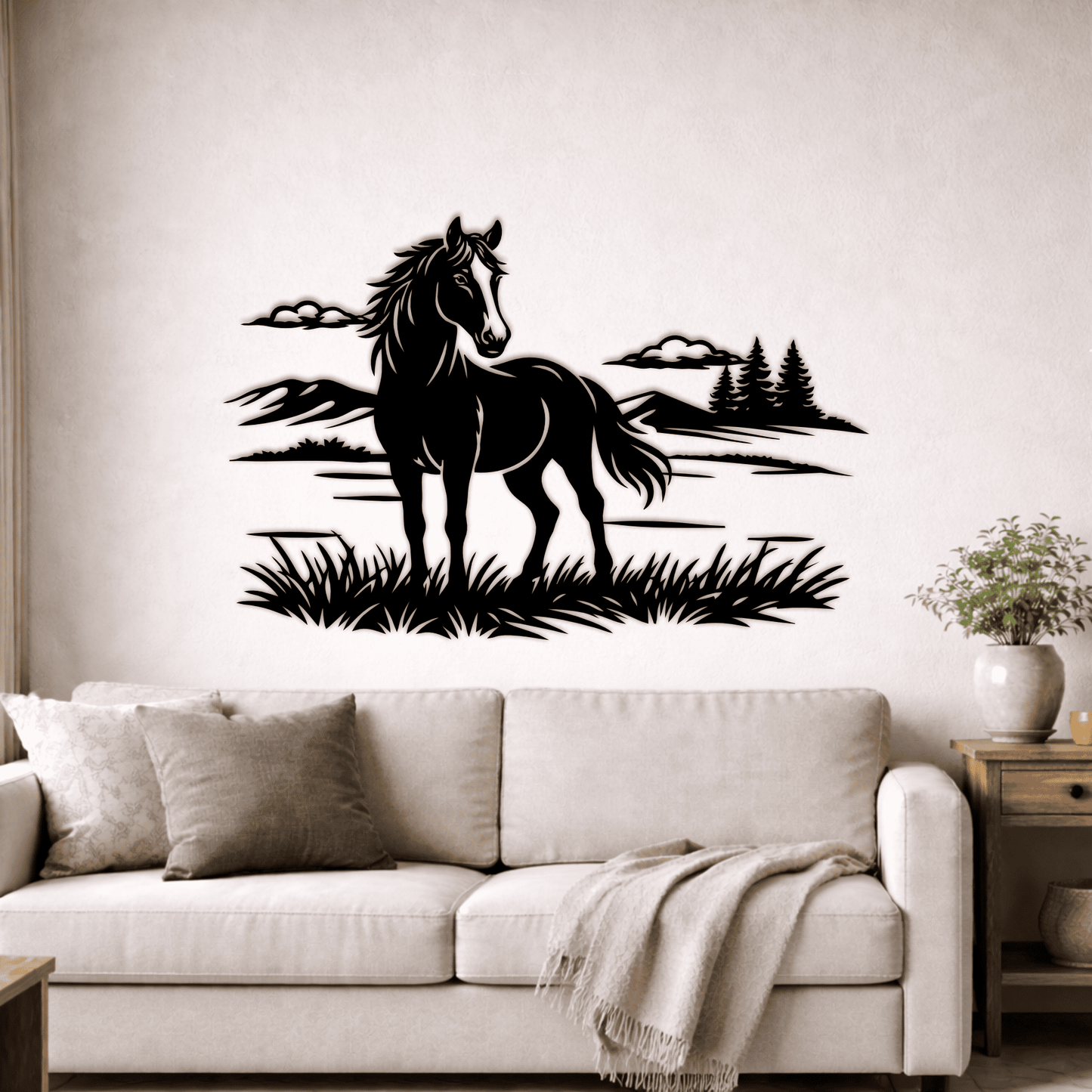 Horse cnc metal design