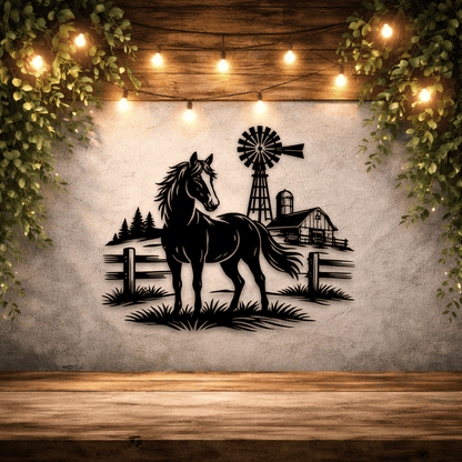 Farm horse cnc laser cut farm file