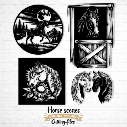 horse svg bundle western designs